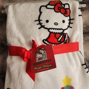 Hello Kitty Holiday Plush Throw